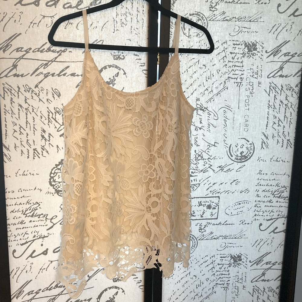 CAbi lace overlay camisole